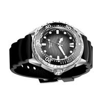 Bewinner 300M Solarbetriebene Quarz-Taucheruhr, Nachtleuchtendes, Regensicheres Silikonarmband, Professionelle Hochpräzise Taucheruhr für Männer, Frauen, Im Freien und Im Geschäft (Black)