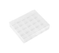 Bewinner Kunststoff 25 Spulenkästen Organizer, Leere Spulenkapsel Maschine Spulenkapsel Nähen Lagerung Clear Box für 25 Spulen