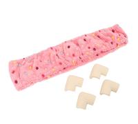 Bewinner Teppich-Hakenrahmenabdeckung, Gummiband-Flanell-Greifstreifenabdeckung mit Eckenschutz, 40 X 40 Cm für Kreuzstich- und Stickrahmen (PINK)