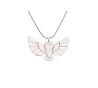 BeWooden Holzanhänger Snowy Owl Pendant - handgefertigtes Halskettenschmuckstück mit Eulenmotiv