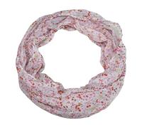 beybey® feiner Damen Loop Schal aus Seide und Viskose mit Blümchen Muster - Frühlingserwachen und die Brise des Lebens. (bunt)