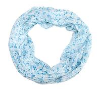 beybey® feiner Damen Loop Schal aus Seide und Viskose mit Blümchen Muster - Frühlingserwachen und die Brise des Lebens. (türkis mint)