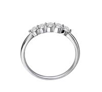 Beydodo Damen Ringe Weißgold 750 Echtgold, Verlobungsring 2.8MM mit 0.2ct Diamant Bandring Eheringe Hochzeitsringe Größe 62 (19.7)