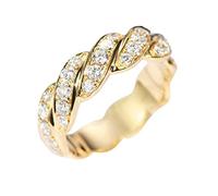 Beydodo Eheringe 585er Gold, Damen Ring 5.8MM mit Diamant 1ct Bandring Verlobungsringe Frauen Ringe Hochzeit Memoir Größe 60 (19.1)