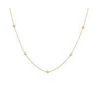 Beydodo Halskette 375 Gold Damen, Collier Kette Dünn Bead-Kette Hochzeit Halskette Gold 45CM für Charms