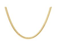 Beydodo Halskette Gold Damen 375, Collier Kette 2.5MM Schlangenkette Halskette Gold 45CM für Frauen Charms