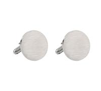 Beydodo Manschettenknöpfe Herren Hemd, Personalisierte Manschettenknöpfe Matt Rund Silber Cufflinks Shirts Men mit Manschettenknöpfe Box