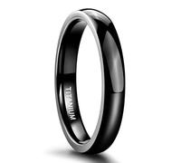 Beydodo Ring Herren Damen Titan Schwarz Blau Gold Rosegold Silber, Trauring Ehering Einzeln 4MM Hochglanzpoliert Bandring