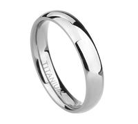 Beydodo Ring Herren Damen Titan Schwarz Blau Gold Rosegold Silber, Trauring Ehering Einzeln 4MM Hochglanzpoliert Bandring