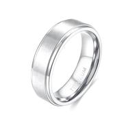 Beydodo Trauring Ehering Titan Herren Einzeln Silber, Verlobung Ringe 4MM 6MM 8MM Matt Bandring