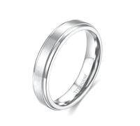 Beydodo Trauring Ehering Titan Herren Einzeln Silber, Verlobung Ringe 4MM 6MM 8MM Matt Bandring