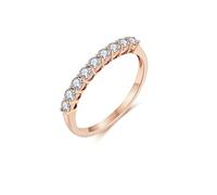 Beydodo Verlobungsring Rotgold 750, Hochzeit Ringe mit Diamant 0.35ct Eheringe Trauringe Damen Einzeln Größe 62 (19.7)
