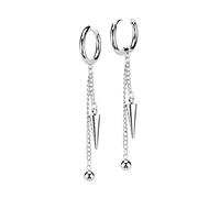 beyoutifulthings 1 Paar Damen Creolen Ohr-Hänger Kugel Zapfen Ketten-Anhänger Ohr-ringe Ohr-stecker Ohringe Silber