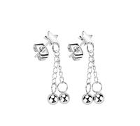 beyoutifulthings 1 Paar Damen Ohr-Stecker Stern Kugel-Anhänger Chirurgenstahl Ohr-ringe Ohr-hänger Ohringe Silber
