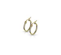 beyoutifulthings 1 Paar Damen Ohringe CREOLEN Ohr-ringe Ohr-stecker Chirurgenstahl Gold 15mm