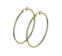 beyoutifulthings 1 Paar Damen Ohringe CREOLEN Ohr-ringe Ohr-stecker Chirurgenstahl Gold 55mm