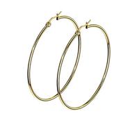 beyoutifulthings 1 Paar Damen Ohringe CREOLEN Ohr-ringe Ohr-stecker Chirurgenstahl Gold 60mm