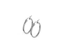 beyoutifulthings 1 Paar Damen Ohringe CREOLEN Ohr-ringe Ohr-stecker Chirurgenstahl Silber 25mm
