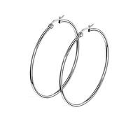 beyoutifulthings 1 Paar Damen Ohringe CREOLEN Ohr-ringe Ohr-stecker Chirurgenstahl Silber 55mm