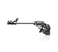 beyoutifulthings Brustwarzen-piercing Rose-Pistole Antik-Gold Antik-Silber Brust-piercing Nippel-piercing Intim-piercing Chirurgenstahl Stab 14-mm