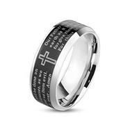 beyoutifulthings glänzender Kreuz Religion Band-Ring Chirurgenstahl 316L Verlobungs-Ring Partner-Ring Trau-Ring 47(15)-72(23)