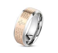 beyoutifulthings glänzender Kreuz Religion Band-Ring Chirurgenstahl 316L Verlobungs-Ring Partner-Ring Trau-Ring 47(15)-72(23)
