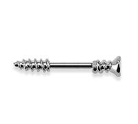 beyoutifulthings Schraube Brustwarzen-Piercing Intim-Piercing Brust-Piercing Nippel-Piercing Edelstahl HÄMATIT Gold Silber 1,6mm 11mm