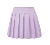 Bezioner Mädchen Tennisrock,Faltenrock mit Taschen Innenhose,Golf Skorts Plissierte Skater Sportrock Kinder Minirock Schuluniform Reines Lila L(8-9 Jahre,120-130 cm)