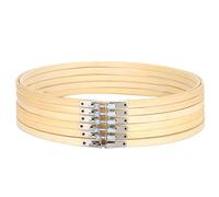 BFYDOAA Stickrahmen, 6 Stück, 26 cm, Verstellbarer Kreuzstichrahmen, Kreis, Stickerei, Stretch-Clip, Nähwerkzeuge, oder 8 Stück, 20 cm(6 Stück à 26 cm)