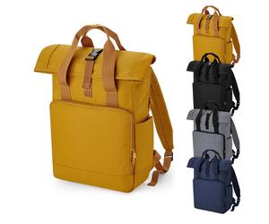 BG118L BagBase Recycelter Twin Handle Roll-Top Laptop Rucksack Navy Dusk 30 x 44 x 14 cm