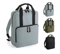 BG287 BagBase Recycelter Doppelgriff Kühltasche integriert Rucksack Pure Grey 40 x 30 x 14 cm