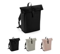 BG335 BagBase Matte PU Roll-Top Rucksack Clay 28 x 43 x 13 cm