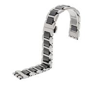 BGFFDSZ 17 mm, kompatibel mit Swatch-Uhrenarmband for Damen, weißes Keramikarmband, Edelstahlarmband YGS716, YAS100, YLS141, Damenarmband(SWQ-02 Steel black,17mm)