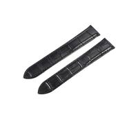 BGFFDSZ 18 mm 20 22 Lederarmband kompatibel mit Omega Cartier Tank Solo Watch Speed Seamaster Bandverschluss Schwarz Braun Uhrenarmband Armband Gürtel(Black-No Buckle,23mm)