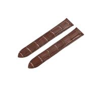 BGFFDSZ 18 mm 20 22 Lederarmband kompatibel mit Omega Cartier Tank Solo Watch Speed Seamaster Bandverschluss Schwarz Braun Uhrenarmband Armband Gürtel(Brown-No Buckle,23mm)