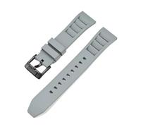 BGFFDSZ 19/20/21/22/24 mm FKM-Armband, kompatibel mit Tissot, Seiko, Casio, Schnellverschluss, Fluorkautschuk-Uhrenarmband, Swatch X Omega MoonSwatch(Grey02-black,19mm)