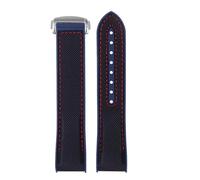 BGFFDSZ 20 mm, 21, 22 Nylon-Kautschuk-Uhrenarmband, kompatibel mit Omega SEAMASTER PLANET OCEAN Herren-Uhrenarmband Faltschließe, Silikonarmband(Black red blue -S,21mm)