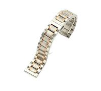 BGFFDSZ 316L Edelstahl Uhrenarmband Kompatibel mit Longines Tissot Omega Uhrenarmband Damenarmband Herren(Steel rose,16mm)