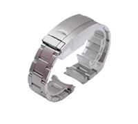 BGFFDSZ 904L Stahl-Uhrenarmbänder, kompatibel mit Rolex SUBMARINER DAYTONA, Herren-Uhrenarmband mit Faltschließe, 20 mm, 21 mm, massives Edelstahl-Uhrenarmband(Frosted silver,20mm)