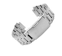BGFFDSZ Edelstahl-Armband kompatibel mit Herren-Uhrenarmband TIMEX T2N720 T2N721 TW2R55500 T2N721, 24 x 16 mm, Lug-Ende, Silber/Schwarz(Silvery-B)