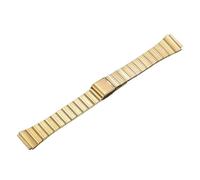 BGFFDSZ Edelstahl-Uhrenarmband, 18 mm, 20, Metallarmband, kompatibel mit Casio F91W/SGW400/A158/159/168/169, Uhrenarmband Faltschließe, Goldband(Gold,20mm)