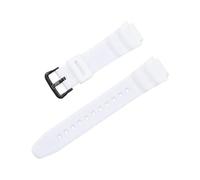 BGFFDSZ Gummiband kompatibel mit Casio AE-1200WH AQ-S810W MRW-200H Edelstahlschnalle 18 mm Ersatzband AE-1000W Uhrenzubehör(White-Black)