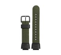 BGFFDSZ Kompatibel mit Casio Uhrenkette AE1200 AE-1200WHB F-91w AQ-230 A158 A159 MCW200 Wasserdichtes Sport-Nylon-Canvas-Armband 18 mm(Army green-black)