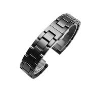 BGFFDSZ Kompatibel mit Rossini DW Armani Huawei B5 B6 Feinstahl-Keramik-Damenuhrenarmband 14 mm 16 17 18 19 20 21 22 Uhrenarmband(Black,18mm)