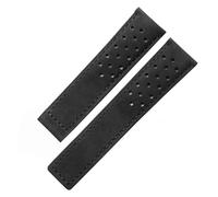 BGFFDSZ Kompatibel mit TAG Heuer F1 Monaco CALIBRE Herren-Armband Leder 20 mm 22 mm 24 mm Rindsleder mit Faltschließe Schwarz Braun(Black no clasp,20mm)