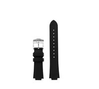 BGFFDSZ Kompatibel mit Tudor Pelagos 25500 25600, wasserdichtes Gummi-Uhrenarmband, konvex, weiches Silikon, Herren-Uhrenarmband, Stahlschnalle, Zubehör(Black sivler pin)