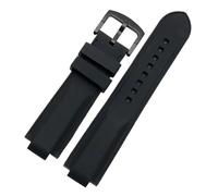 BGFFDSZ Kompatibel mit Tudor Pelagos 25500 25600, wasserdichtes Gummi-Uhrenarmband, konvex, weiches Silikon, Herren-Uhrenarmband, Stahlschnalle, Zubehör(01 black)