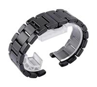 BGFFDSZ Konkaves Keramik-Uhrenarmband, 20 mm x 11 mm, 18 mm x 10 mm, 16 mm x 9 mm, Uhrenarmband, kompatibel mit Gucci, Omega, GC, Guess, Dior, Pasha(Black,20-11mm)