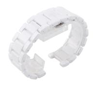 BGFFDSZ Konkaves Keramik-Uhrenarmband, 20 mm x 11 mm, 18 mm x 10 mm, 16 mm x 9 mm, Uhrenarmband, kompatibel mit Gucci, Omega, GC, Guess, Dior, Pasha(White,18-10mm)
