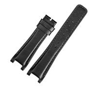 BGFFDSZ Konkaves Rindsleder-Uhrenarmband, kompatibel mit Guc YA1332 YA1333 1335 Serie, Gucci-Armband for Herren und Damen(Black NO,20mm-12mm)